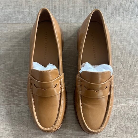 Freda Salvador Elba Loafer in Tan Leather - Picture 6 of 12